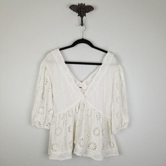 Free People | NWT Sweeter Side Eyelet Top - Picture 3 of 13